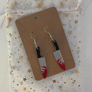 Halloween knife earrings